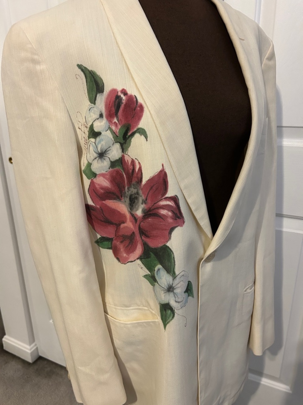 Vintage Andersons Formal Wear w/ Hand-Painted Floral  Flowers 🖤